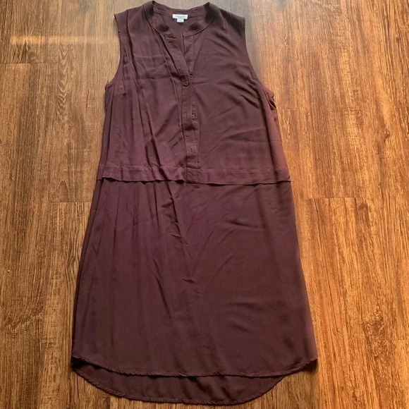 Splendid Sleeveless Dress Plum Split Neck Size Small - Picture 1 of 7
